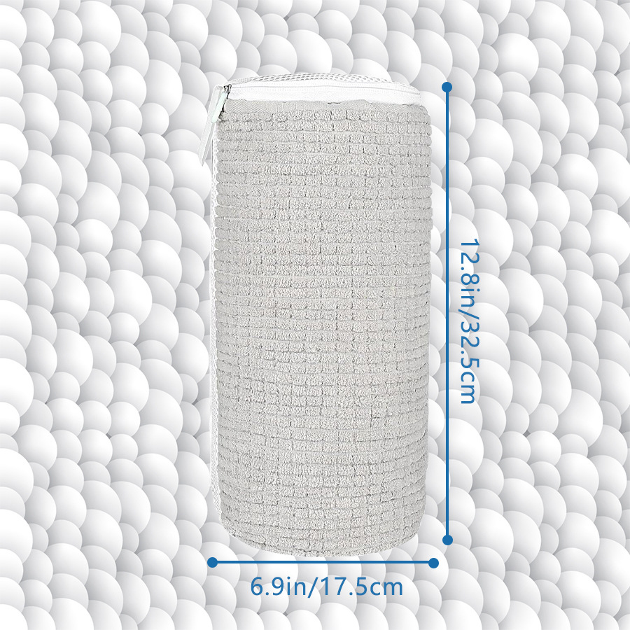 Sac de lavage gris de 32,5 cm de haut et 17,5 cm de large